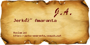 Jerkó Amaranta névjegykártya